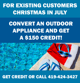 Convert an Outdoor Appliance and Get a $150 Credit!