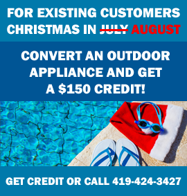Convert an Outdoor Appliance and Get a $150 Credit!